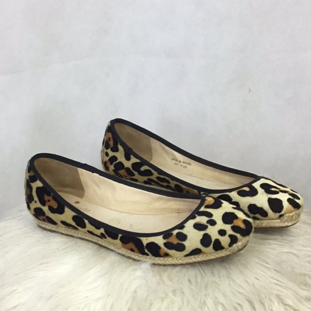 Kate Spade Leopard Real Fur Flats